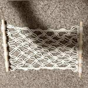 Brand new wooden and Crochet Banana/Fruit Hammock